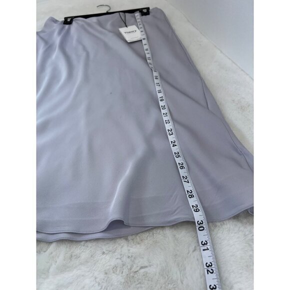 New Theory Size L Slip Skirt in Silk Georgette Light Purple *Stain* - Picture 6 of 11